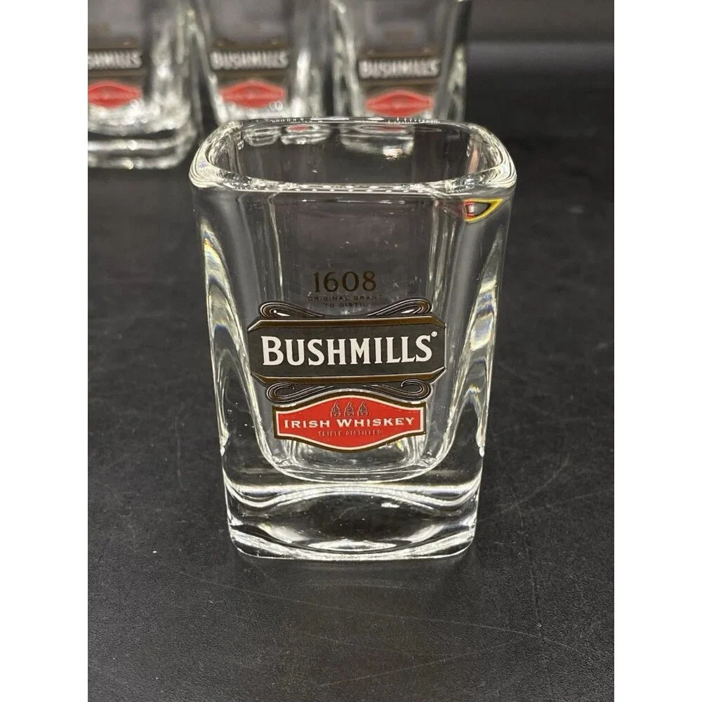 BUSHMILLS 1608 Shot Glasses Square Triple Distilled slot 4